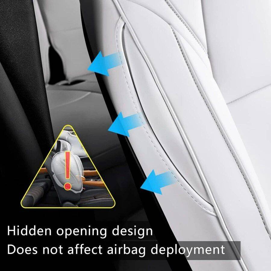 Tesla Model 3 Highland Luxury Nappa Leather Seat Covers & Cushion Set Interior Accessories Color : White |Black White |Black |Red |Pink Tesla Model 3 Highland Luxury Nappa Leather Seat Covers & Cushion Set Interior Accessories Color : White |Black White |Black |Red |Pink