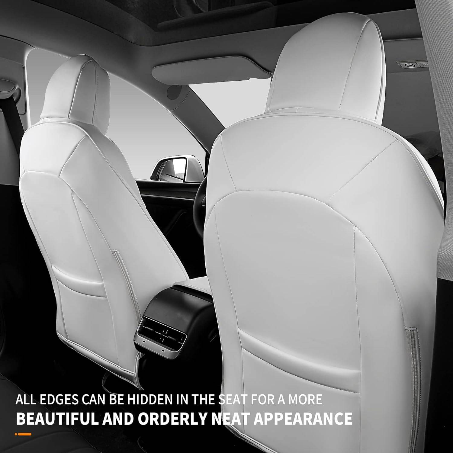 Tesla Model 3 Highland Luxury Nappa Leather Seat Covers & Cushion Set Interior Accessories Color : White |Black White |Black |Red |Pink Tesla Model 3 Highland Luxury Nappa Leather Seat Covers & Cushion Set Interior Accessories Color : White |Black White |Black |Red |Pink