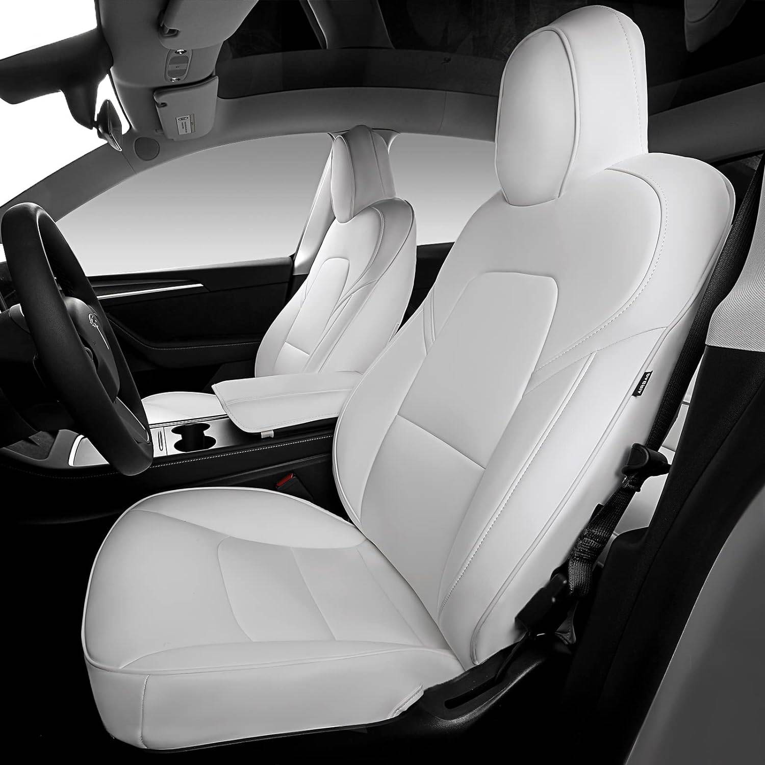 Tesla Model 3 Highland Luxury Nappa Leather Seat Covers & Cushion Set Interior Accessories Color : White |Black White |Black |Red |Pink Tesla Model 3 Highland Luxury Nappa Leather Seat Covers & Cushion Set Interior Accessories Color : White |Black White |Black |Red |Pink