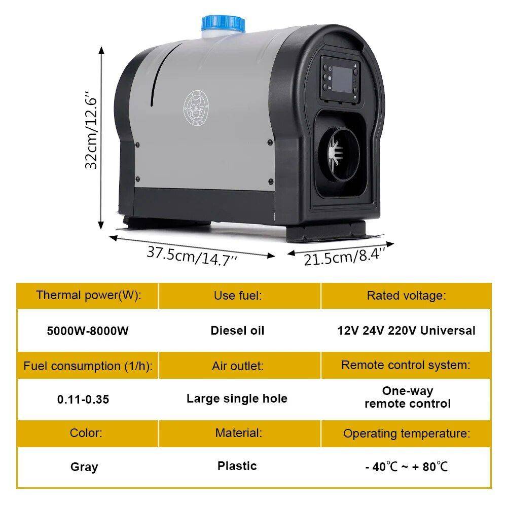 Universal 3-in-1 Diesel Parking Heater with LCD Control for All Vehicles Car Electronics Model : Type 1|Type 2 Universal 3-in-1 Diesel Parking Heater with LCD Control for All Vehicles Car Electronics Model : Type 1|Type 2