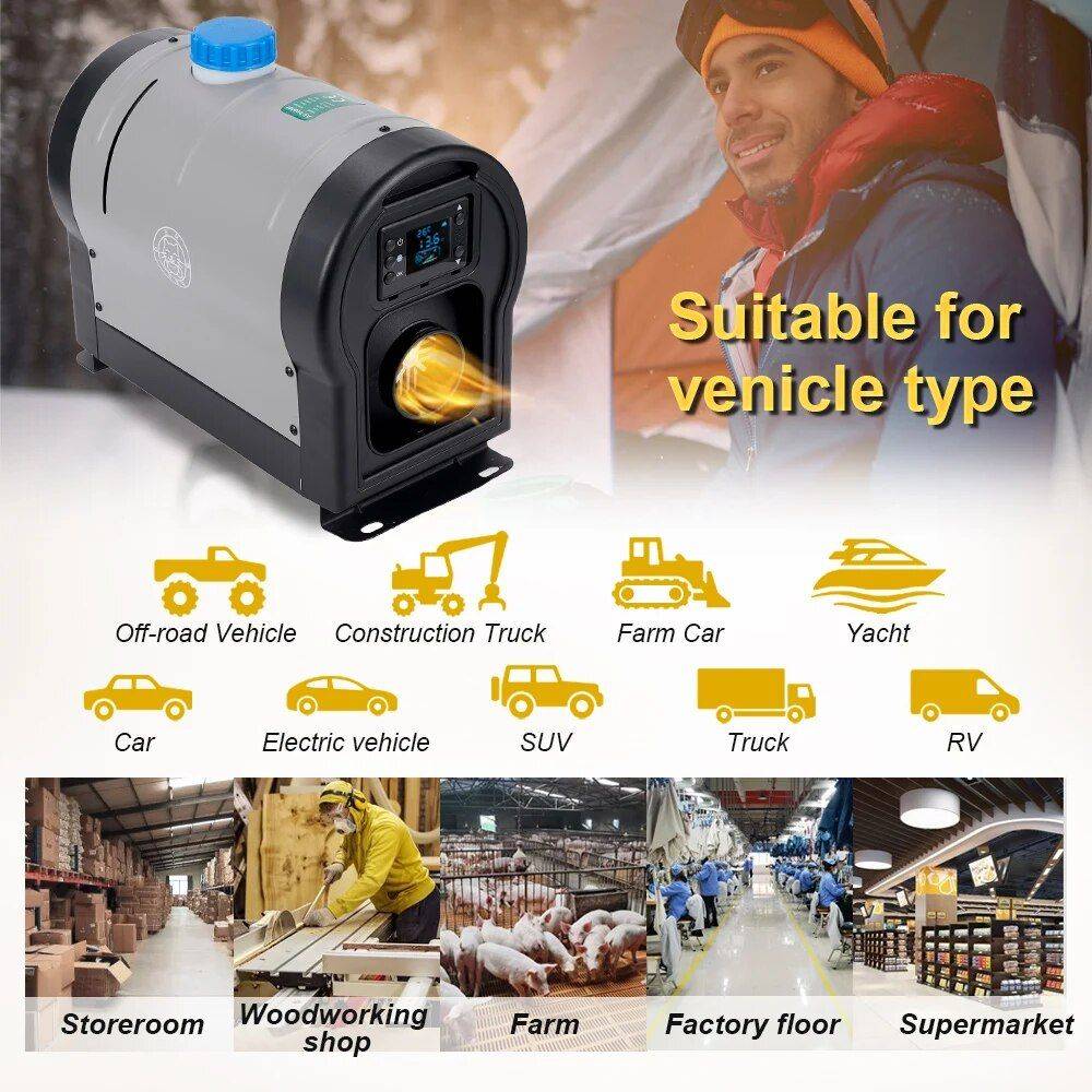 Universal 3-in-1 Diesel Parking Heater with LCD Control for All Vehicles Car Electronics Model : Type 1|Type 2 Universal 3-in-1 Diesel Parking Heater with LCD Control for All Vehicles Car Electronics Model : Type 1|Type 2