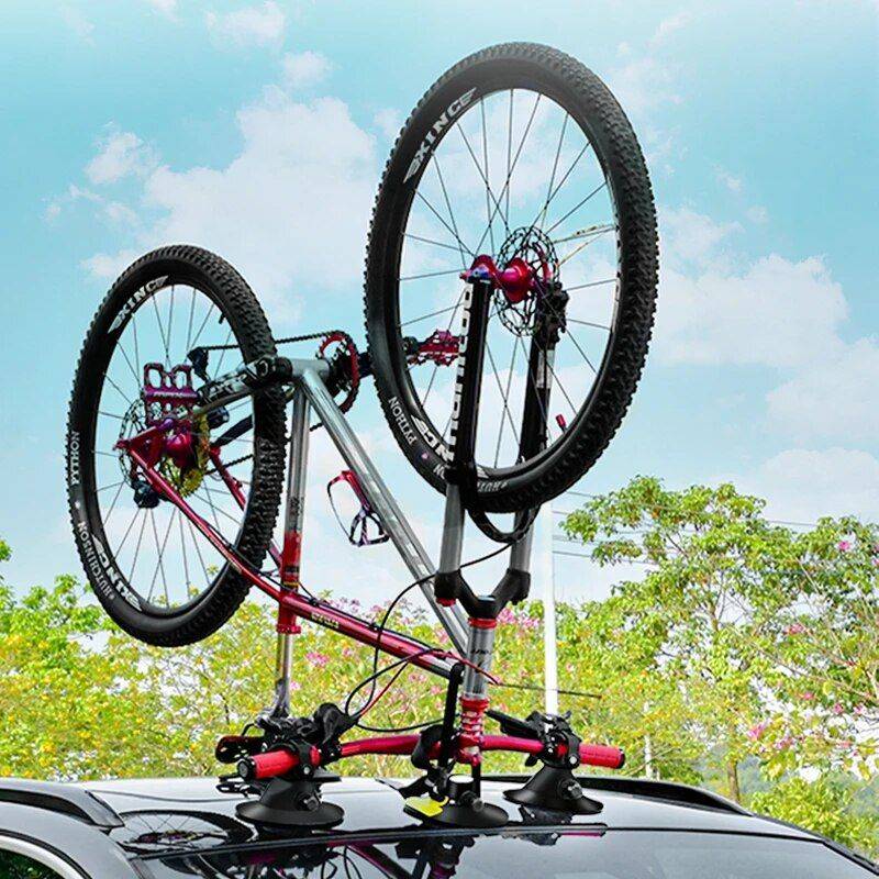 Universal Handstand Suction Bike Rack: Roof Top & Rear Car Carrier for MTB and Road Bicycles Car Storage & Organization Color : Black Universal Handstand Suction Bike Rack: Roof Top & Rear Car Carrier for MTB and Road Bicycles Car Storage & Organization Color : Black