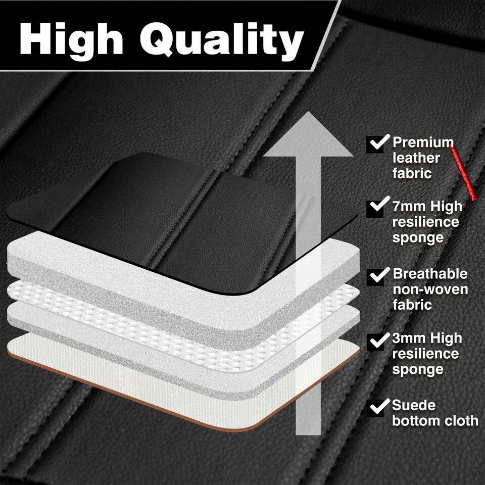 Universal Luxury Leather Car Seat Cover Set Interior Accessories Color : Black/Brown 5 PCS|Black 5 PCS|Beige 5 PCS|Brown 5 PCS|Black/Red 5 PCS Universal Luxury Leather Car Seat Cover Set Interior Accessories Color : Black/Brown 5 PCS|Black 5 PCS|Beige 5 PCS|Brown 5 PCS|Black/Red 5 PCS