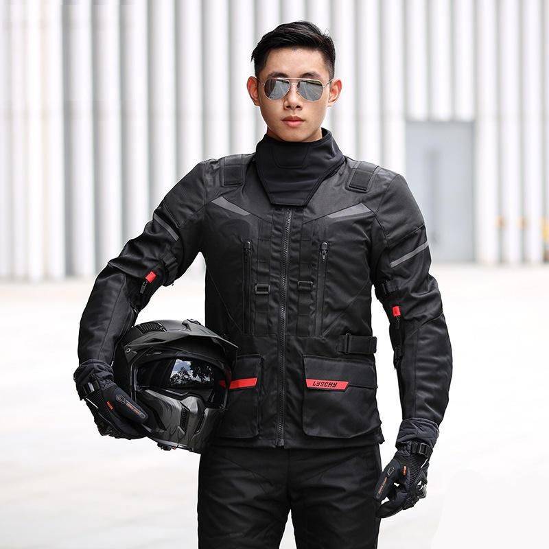 Versatile All-Season Motorcycle Jacket & Pant Suit Motorcycle & ATV Gear Color : Gray |Black Versatile All-Season Motorcycle Jacket & Pant Suit Motorcycle & ATV Gear Color : Gray |Black