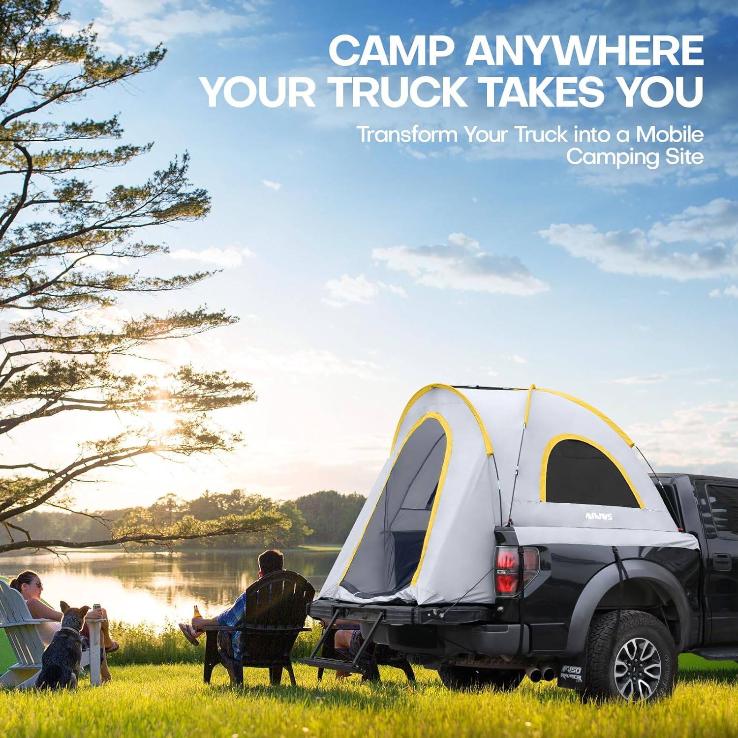 Versatile All-Season Waterproof Pickup Truck Tent for Camping and Travel Road Trip Accessories Size : S|M|L Versatile All-Season Waterproof Pickup Truck Tent for Camping and Travel Road Trip Accessories Size : S|M|L